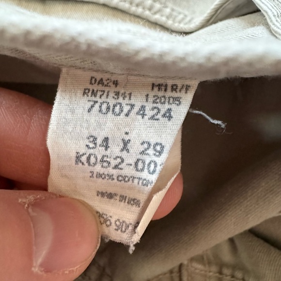 LL Bean Double L Relaxed Fit Khaki Pants Men Size 34X29 EUC - Picture 4 of 5